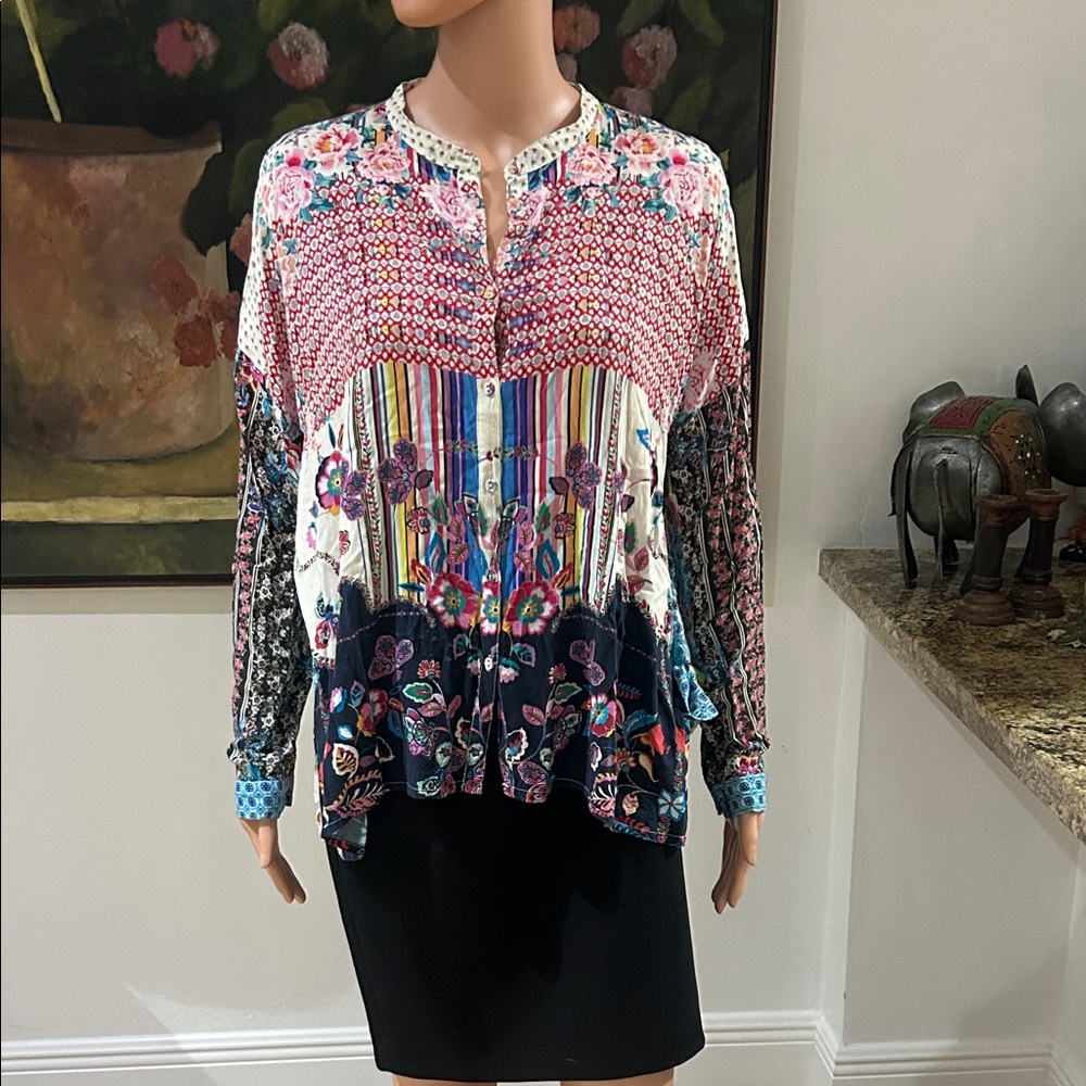 Johnny Was floral print top